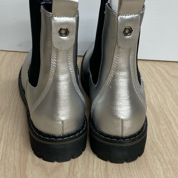 Corkys To Be Honest Round Toe Chelsea Booties Womens Silver Casual Boots NEW - Picture 9 of 11